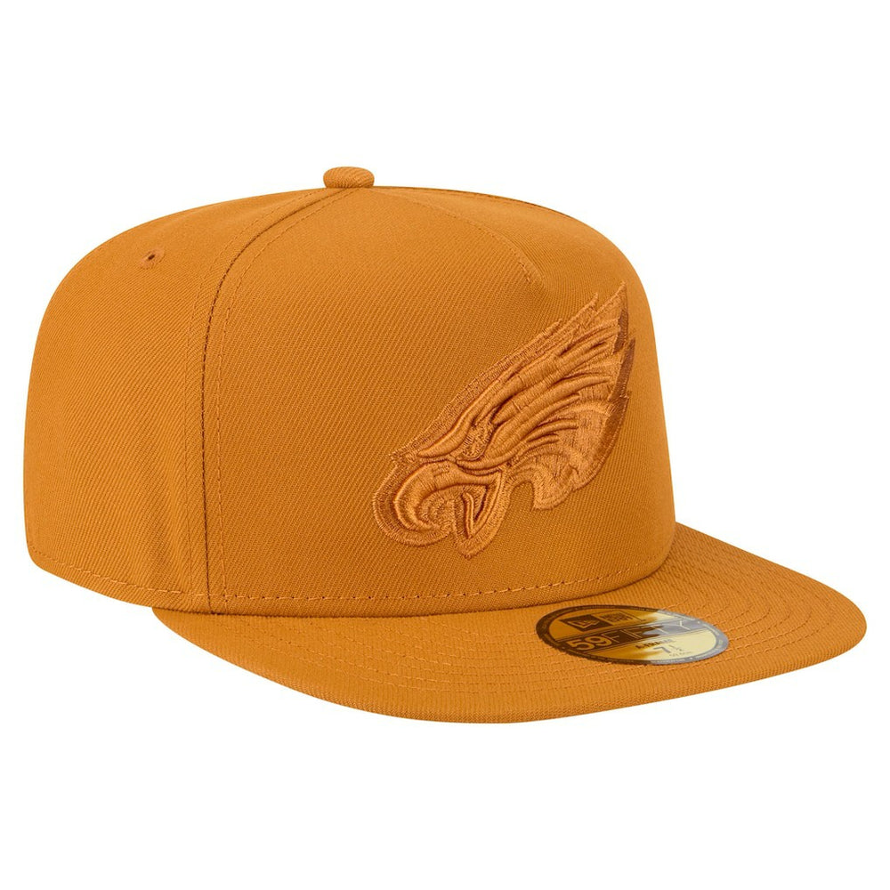 Philadelphia Eagles New Era Color Pack A-Frame 59FIFTY Fitted Hat Brown | NFL