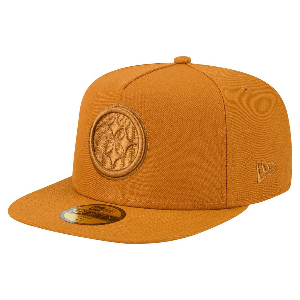 Pittsburgh Steelers New Era Color Pack A-Frame 59FIFTY Fitted Hat Brown | NFL