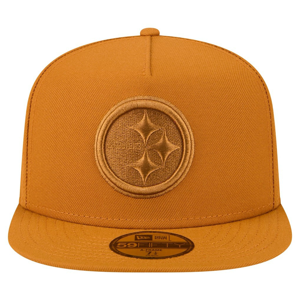 Pittsburgh Steelers New Era Color Pack A-Frame 59FIFTY Fitted Hat Brown | NFL