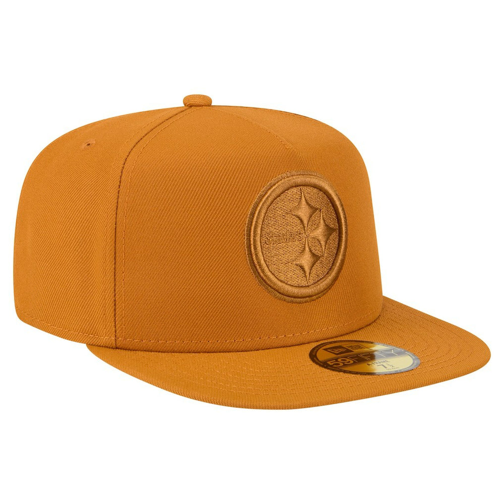 Pittsburgh Steelers New Era Color Pack A-Frame 59FIFTY Fitted Hat Brown | NFL