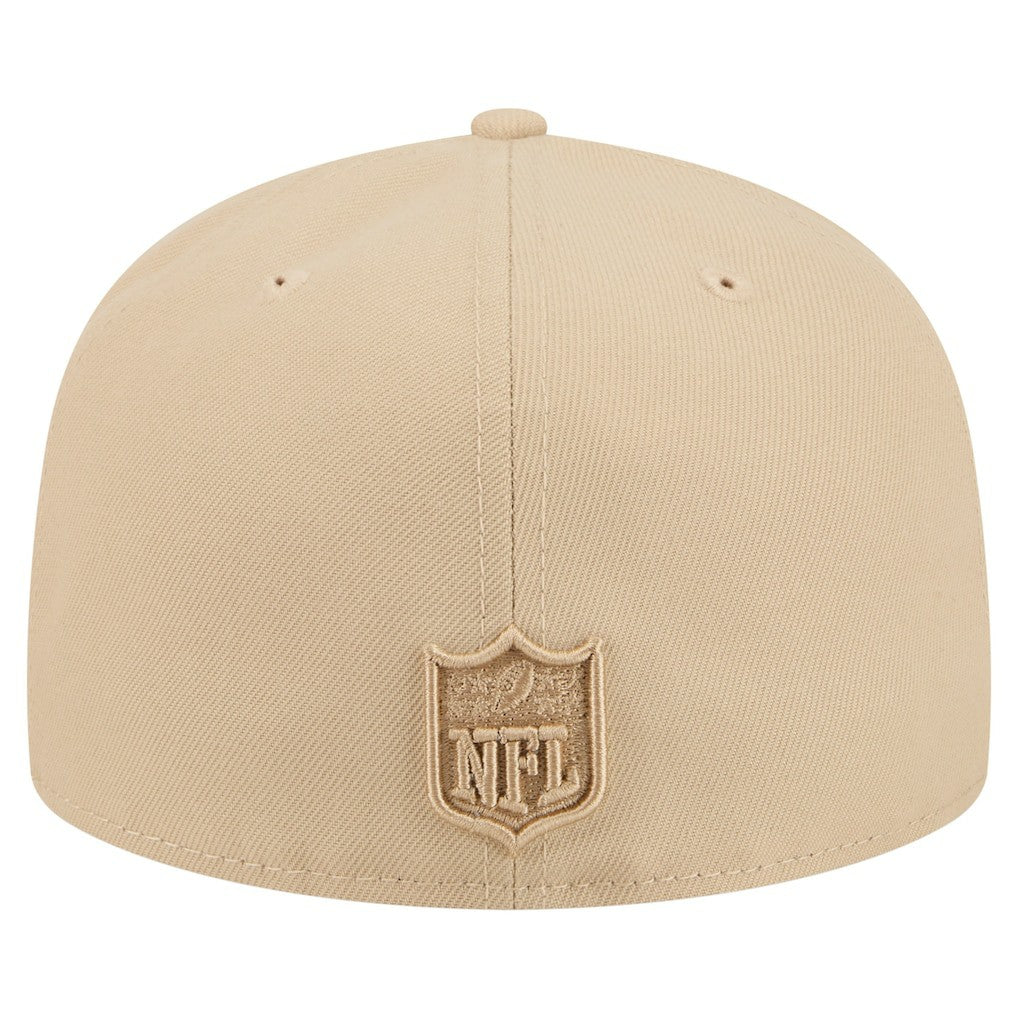 Detroit Lions New Era Color Pack A-Frame 59FIFTY Fitted Hat Light Beige | NFL