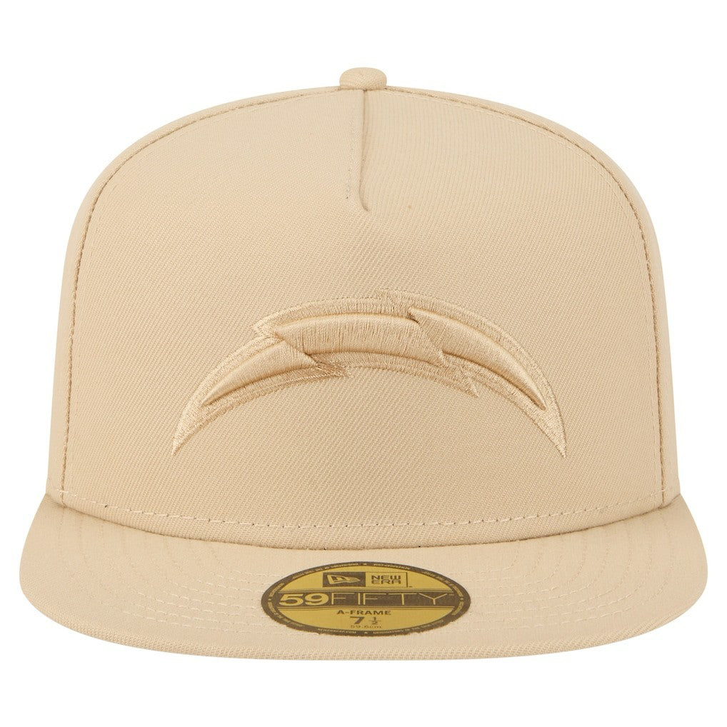 Los Angeles Chargers New Era Color Pack A-Frame 59FIFTY Fitted Hat Beige | NFL