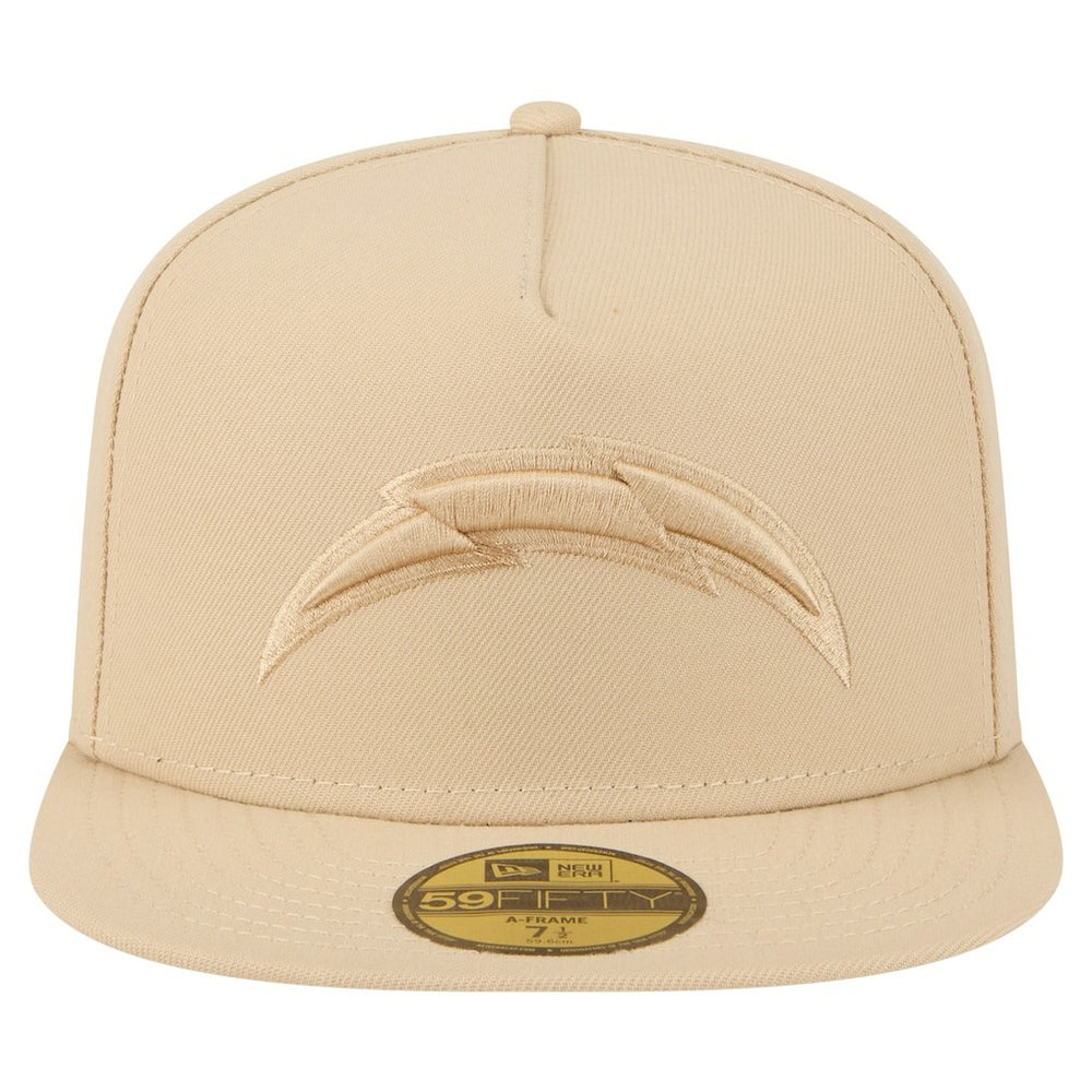 Los Angeles Chargers New Era Color Pack A-Frame 59FIFTY Fitted Hat Beige | NFL