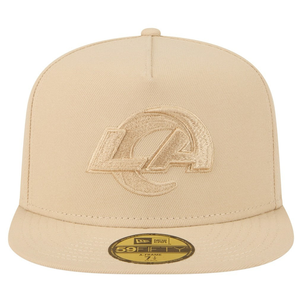 Los Angeles Rams New Era Color Pack A-Frame 59FIFTY Fitted Hat Light Beige | NFL