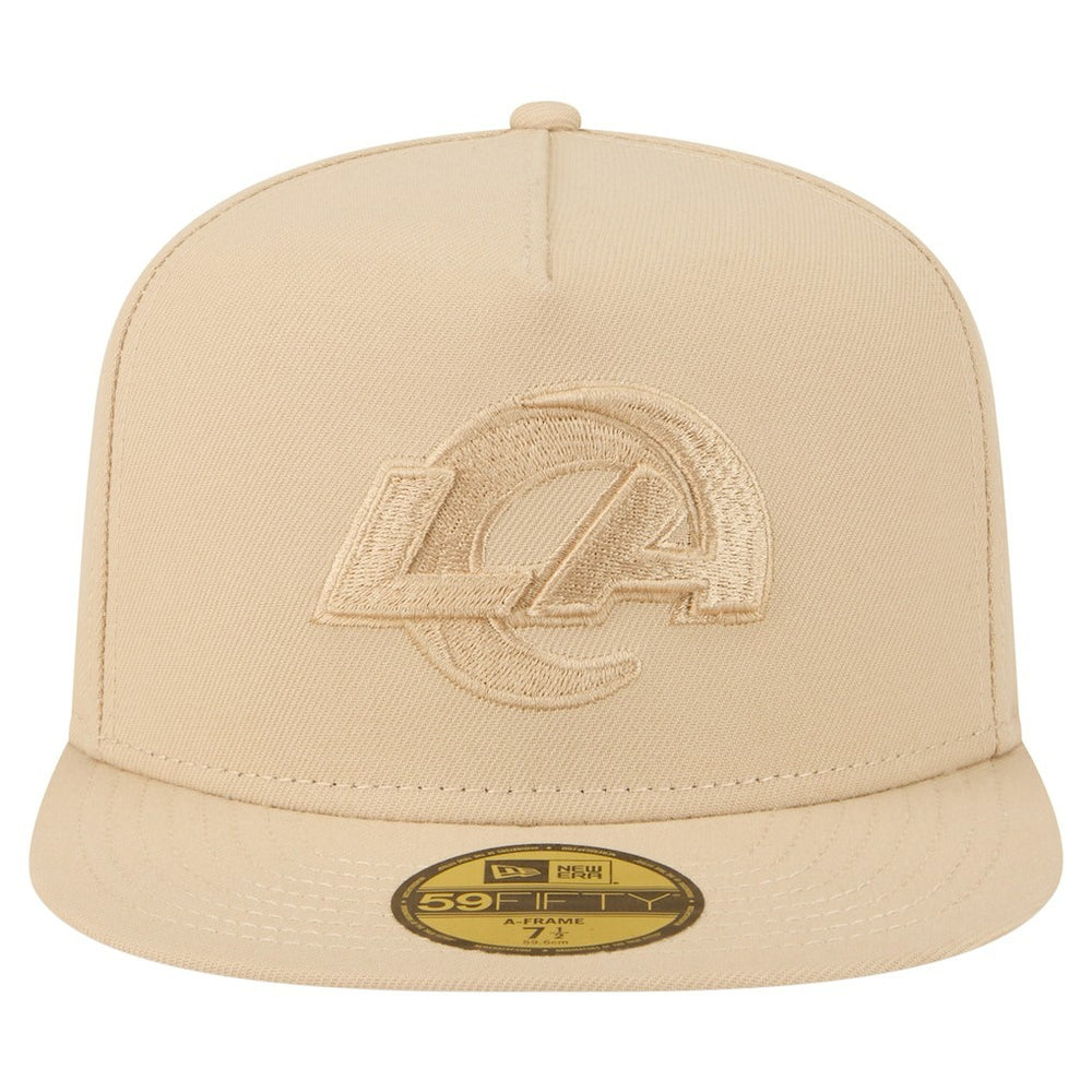 Los Angeles Rams New Era Color Pack A-Frame 59FIFTY Fitted Hat Light Beige | NFL