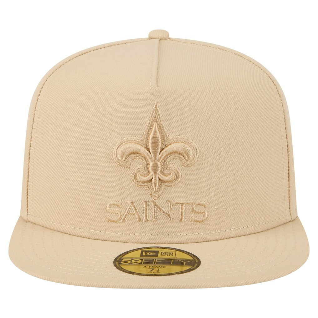 New Orleans Saints New Era Color Pack A-Frame 59FIFTY Fitted Hat Light Beige | NFL