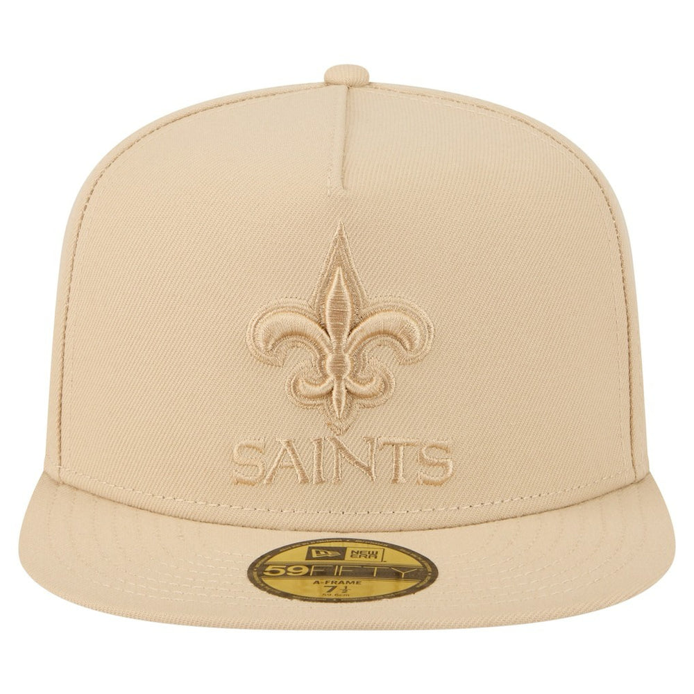 New Orleans Saints New Era Color Pack A-Frame 59FIFTY Fitted Hat Light Beige | NFL