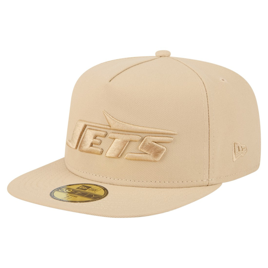 New York Jets New Era Color Pack A-Frame 59FIFTY Fitted Hat Beige | NFL