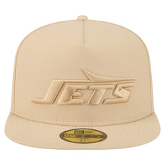 New York Jets New Era Color Pack A-Frame 59FIFTY Fitted Hat Beige | NFL