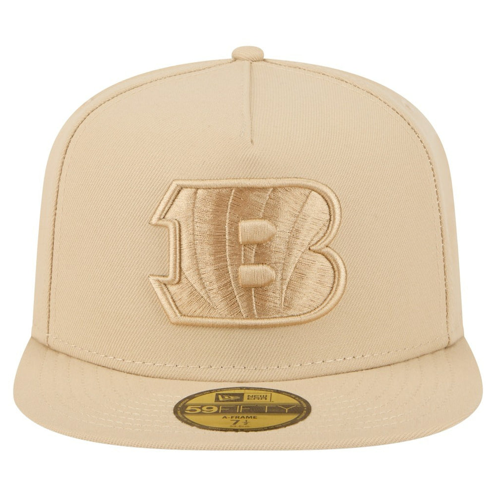 Cincinnati Bengals New Era Color Pack A-Frame 59FIFTY Fitted Hat Light Beige | NFL