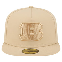 Cincinnati Bengals New Era Color Pack A-Frame 59FIFTY Fitted Hat Light Beige | NFL