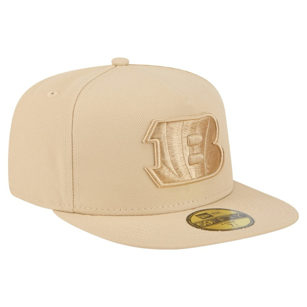 Cincinnati Bengals New Era Color Pack A-Frame 59FIFTY Fitted Hat Light Beige | NFL