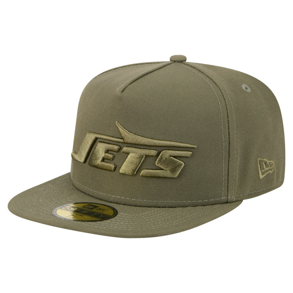 New York Jets New Era Color Pack A-Frame 59FIFTY Fitted Hat Olive | NFL