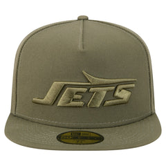 New York Jets New Era Color Pack A-Frame 59FIFTY Fitted Hat Olive | NFL