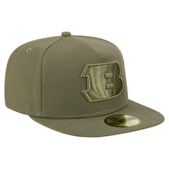 Cincinnati Bengals New Era Color Pack A-Frame 59FIFTY Fitted Hat Olive | NFL