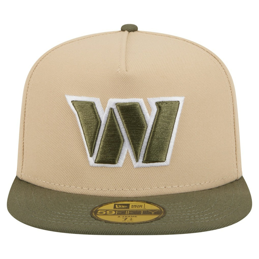 Washington Commanders New Era Color Pack A-Frame 59FIFTY Fitted Hat Beige/Olive | NFL