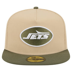 New York Jets New Era Color Pack A-Frame 59FIFTY Fitted Hat Light Beige/Olive | NFL