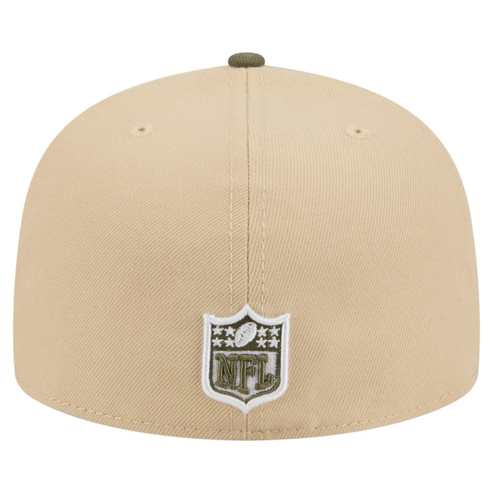 New York Jets New Era Color Pack A-Frame 59FIFTY Fitted Hat Light Beige/Olive | NFL