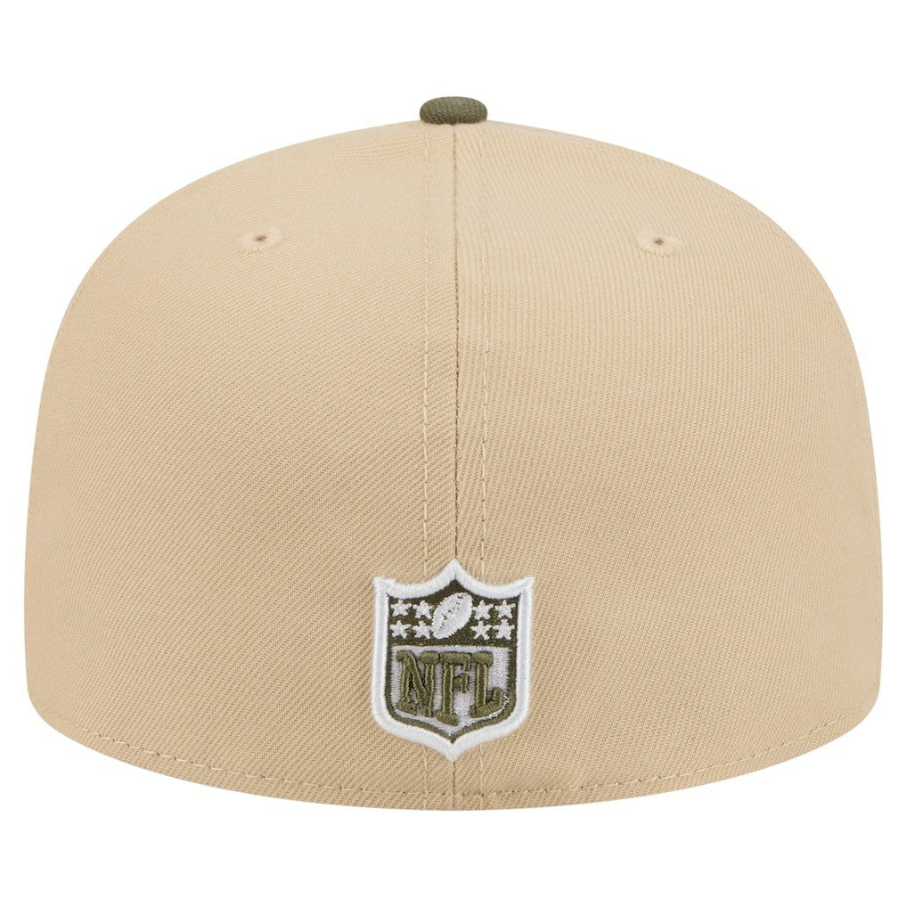 Kansas City Chiefs New Era Color Pack A-Frame 59FIFTY Fitted Hat Light Beige/Olive | NFL