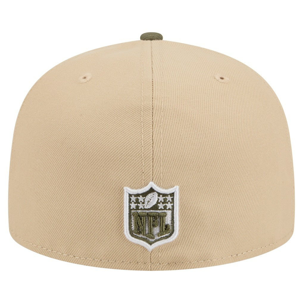 Minnesota Vikings New Era Color Pack A-Frame 59FIFTY Fitted Hat Light Beige/Olive | NFL