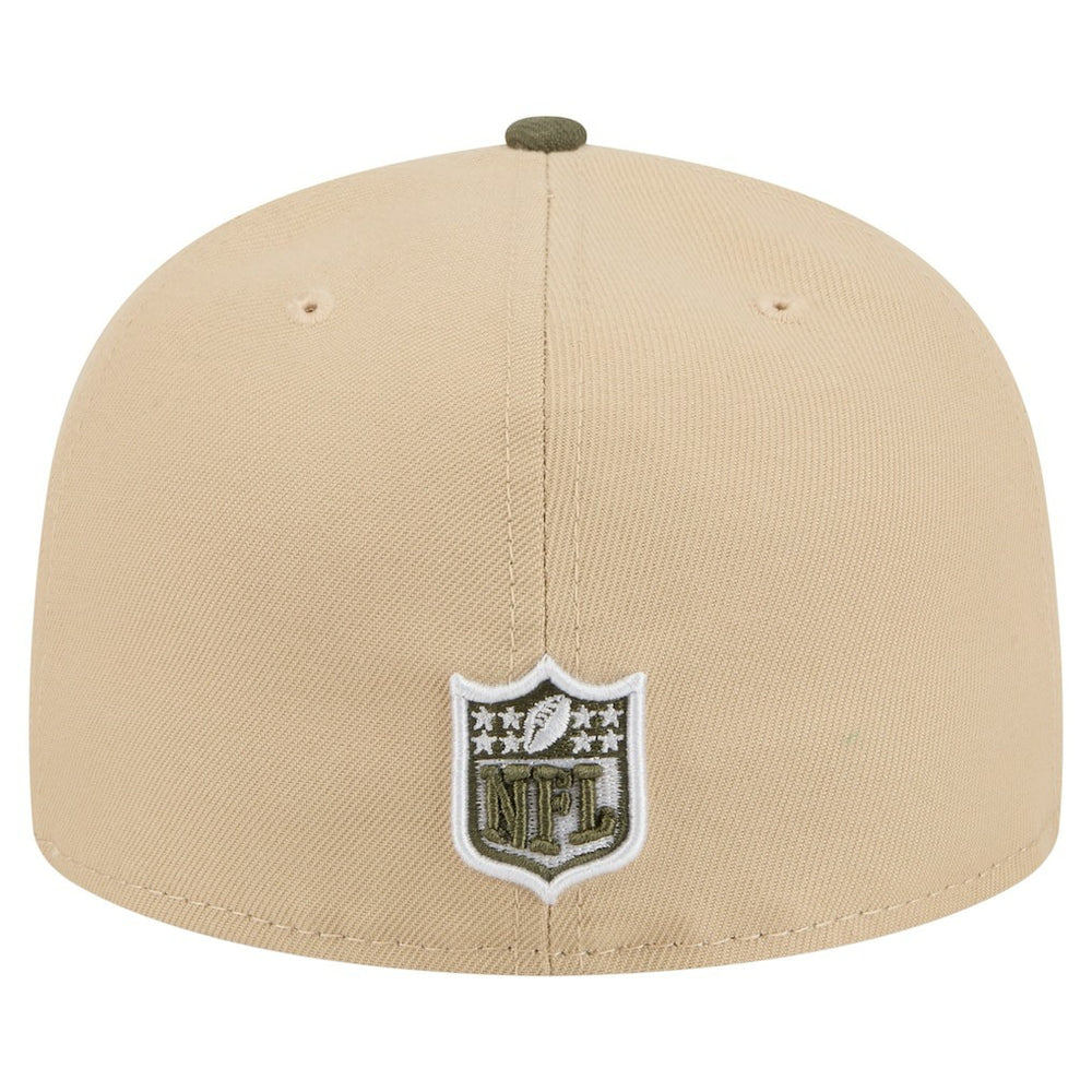 Detroit Lions New Era Color Pack A-Frame 59FIFTY Fitted Hat Beige/Olive | NFL