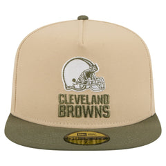 Cleveland Browns New Era Color Pack A-Frame 59FIFTY Fitted Hat Beige/Olive | NFL