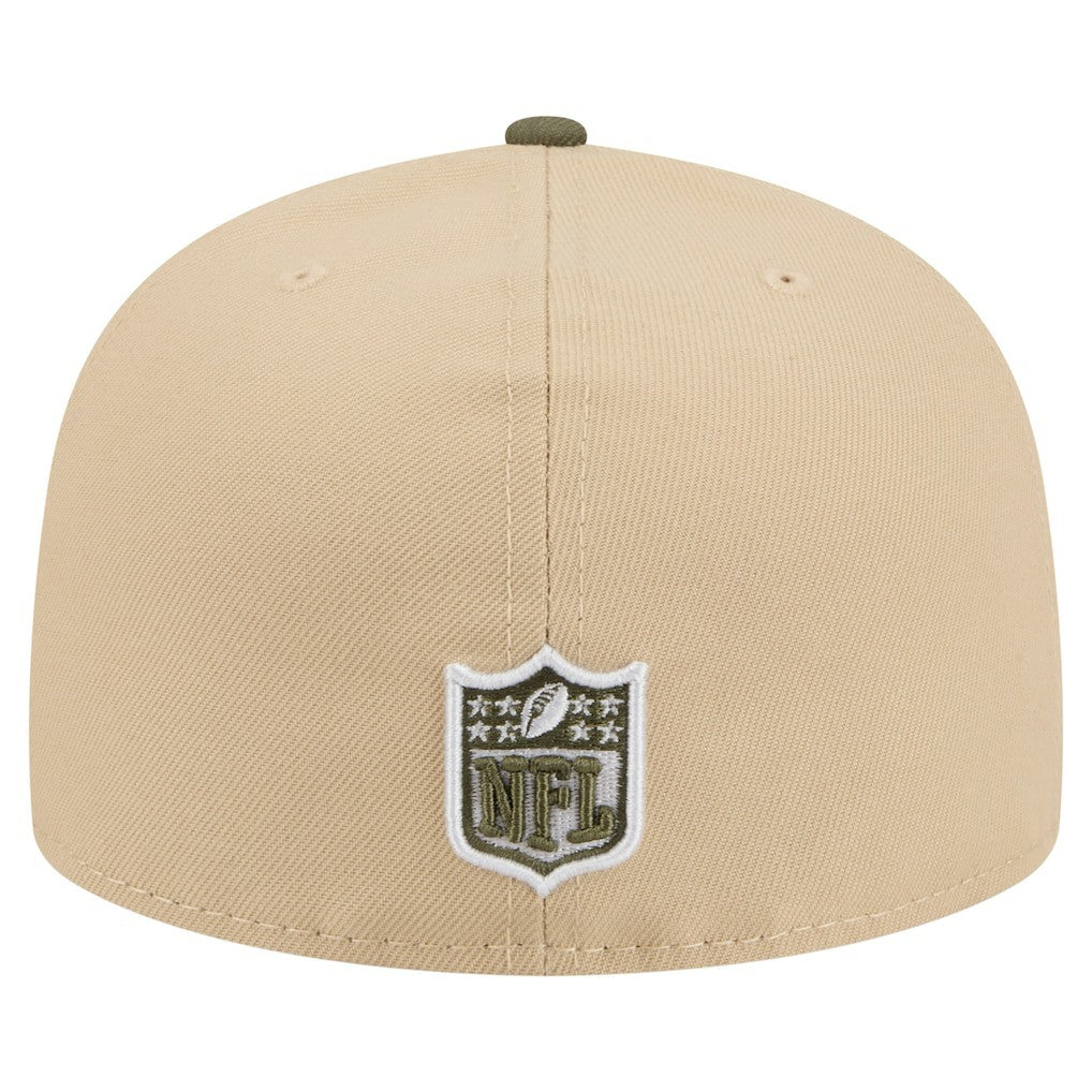 Cleveland Browns New Era Color Pack A-Frame 59FIFTY Fitted Hat Beige/Olive | NFL