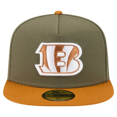 Cincinnati Bengals New Era Color Pack A-Frame 59FIFTY Fitted Hat Olive/Brown | NFL