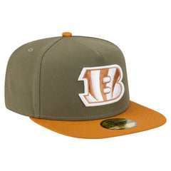 Cincinnati Bengals New Era Color Pack A-Frame 59FIFTY Fitted Hat Olive/Brown | NFL