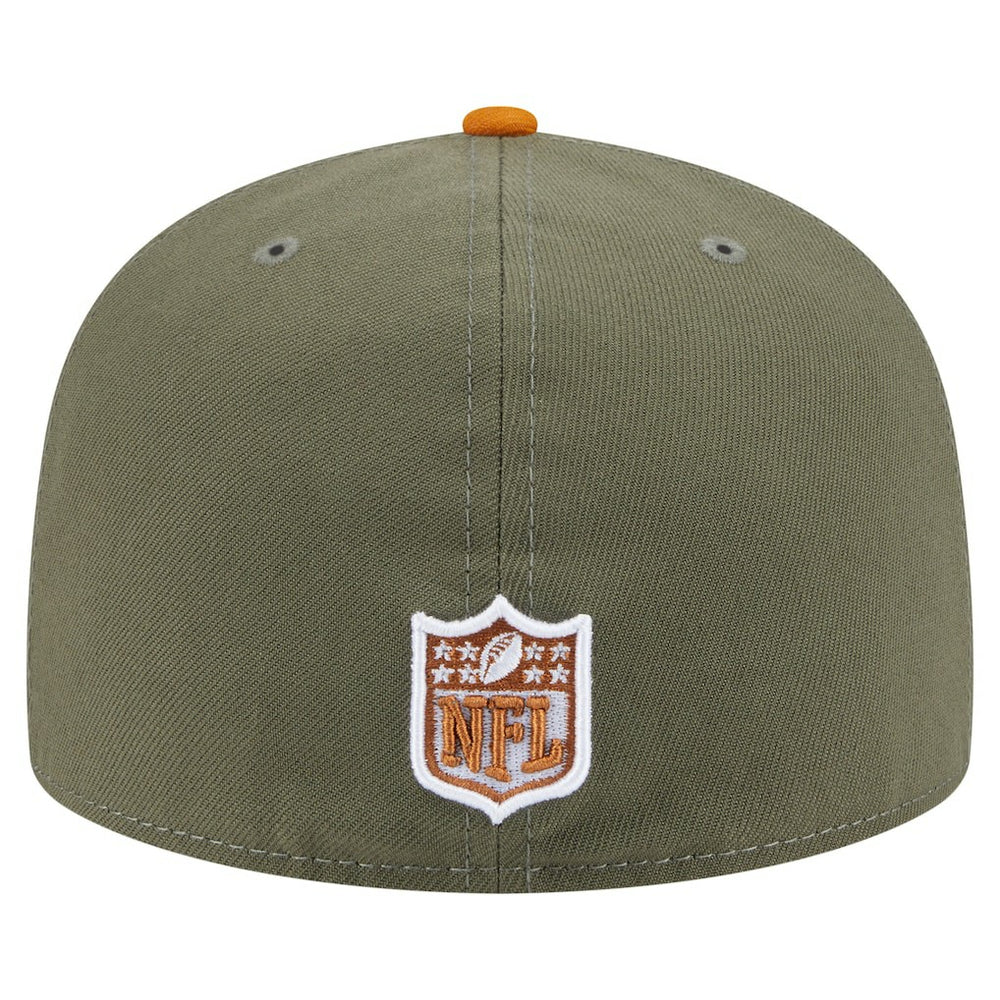 Detroit Lions New Era Color Pack A-Frame 59FIFTY Fitted Hat Olive/Brown | NFL