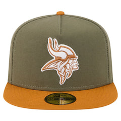Minnesota Vikings New Era Color Pack A-Frame 59FIFTY Fitted Hat Olive/Brown | NFL