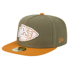 Kansas City Chiefs New Era Color Pack A-Frame 59FIFTY Fitted Hat Olive/Brown | NFL