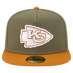 Kansas City Chiefs New Era Color Pack A-Frame 59FIFTY Fitted Hat Olive/Brown | NFL