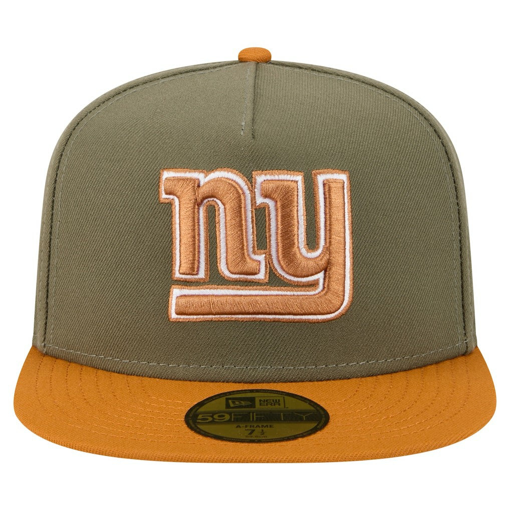 New York Giants New Era Color Pack A-Frame 59FIFTY Fitted Hat Olive/Brown | NFL