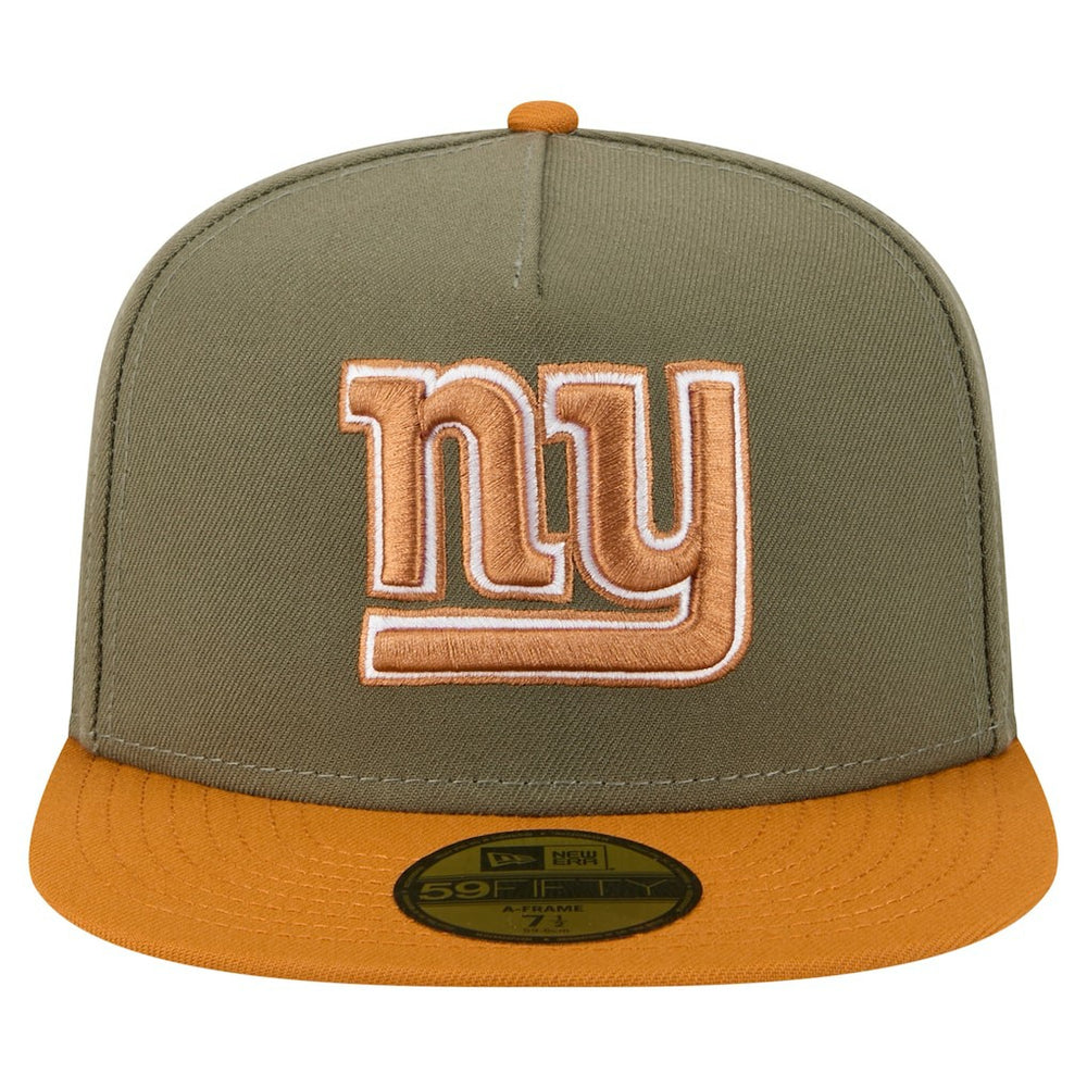 New York Giants New Era Color Pack A-Frame 59FIFTY Fitted Hat Olive/Brown | NFL