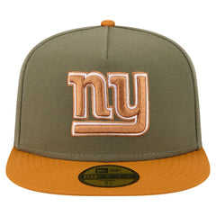 New York Giants New Era Color Pack A-Frame 59FIFTY Fitted Hat Olive/Brown | NFL