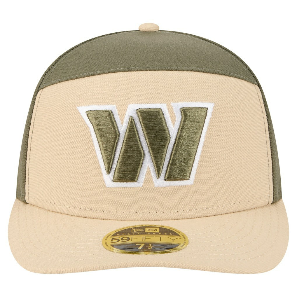 Washington Commanders New Era Two-Tone Color Pack Split Panel 59FIFTY Fitted Hat Light Beige/Olive | NFL