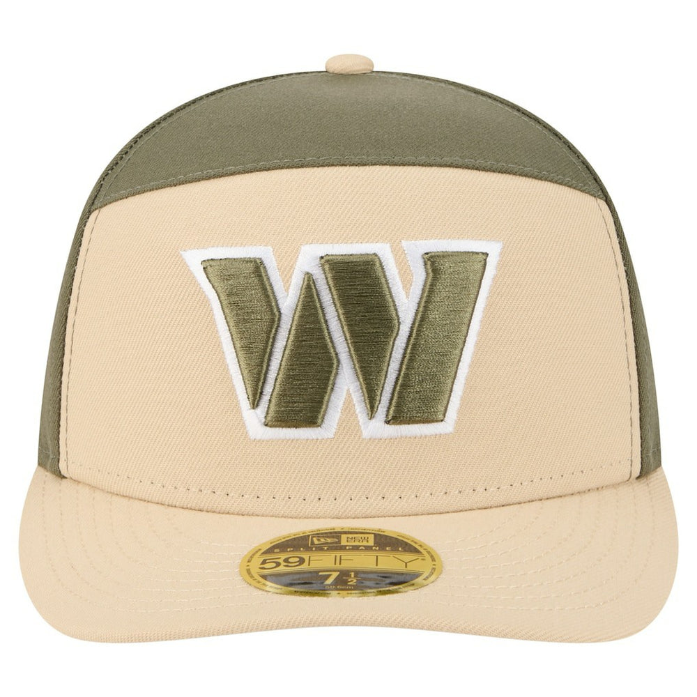 Washington Commanders New Era Two-Tone Color Pack Split Panel 59FIFTY Fitted Hat Light Beige/Olive | NFL