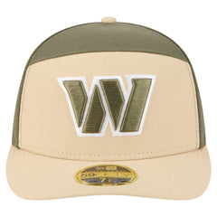 Washington Commanders New Era Two-Tone Color Pack Split Panel 59FIFTY Fitted Hat Light Beige/Olive | NFL