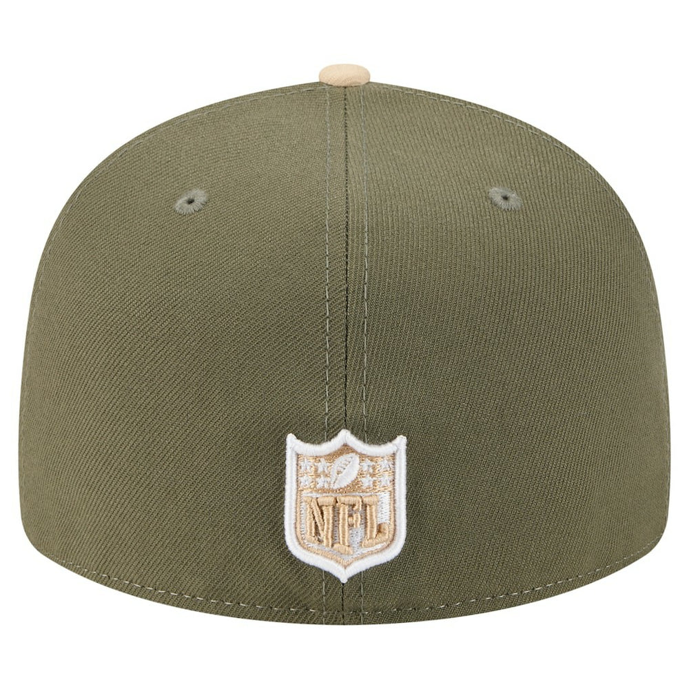 Washington Commanders New Era Two-Tone Color Pack Split Panel 59FIFTY Fitted Hat Light Beige/Olive | NFL