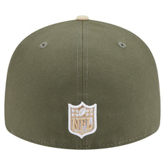 Pittsburgh Steelers New Era Two-Tone Color Pack Split Panel 59FIFTY Fitted Hat Light Beige/Olive | NFL