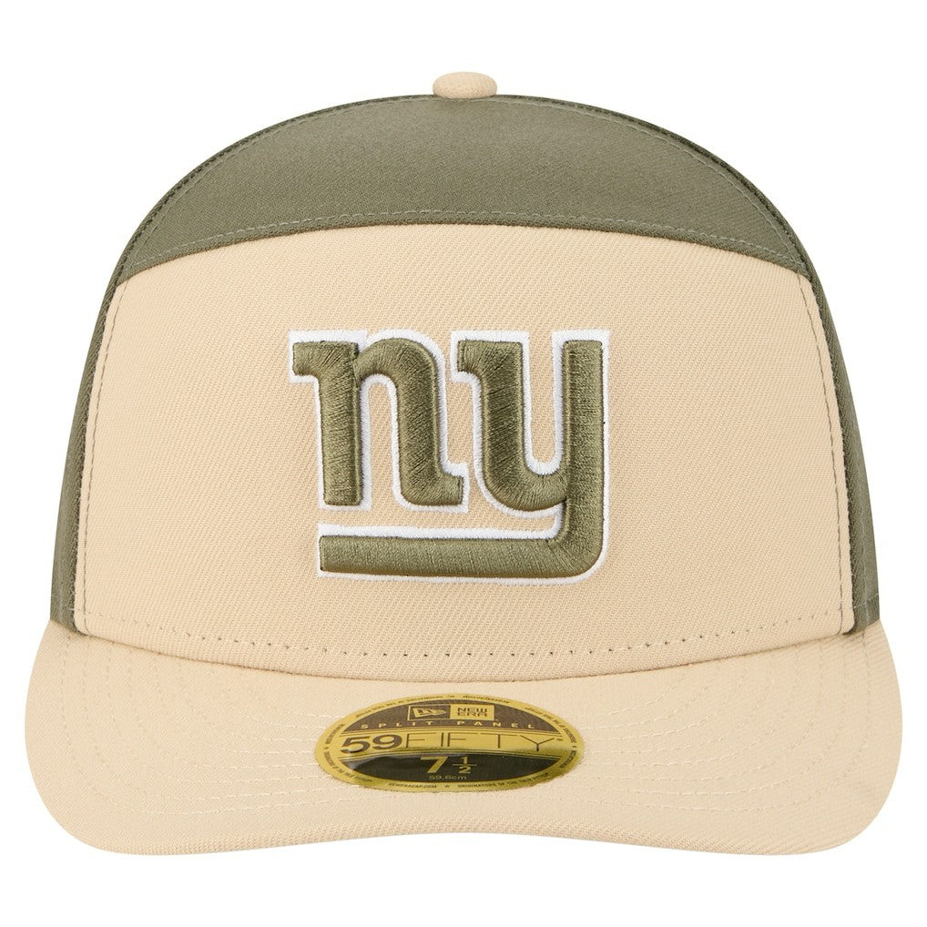 New York Giants New Era Two-Tone Color Pack Split Panel 59FIFTY Fitted Hat Light Beige/Olive | NFL