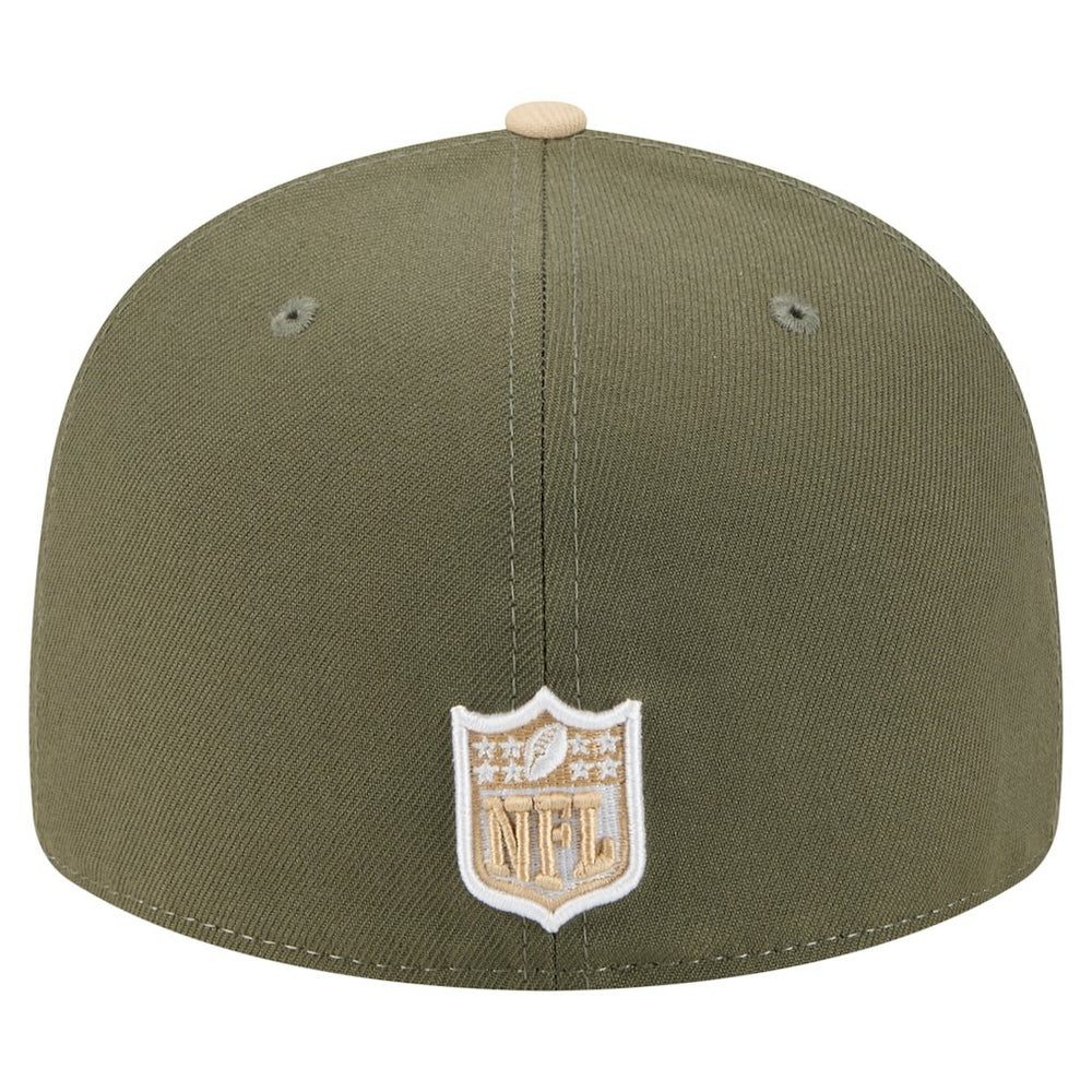 New York Giants New Era Two-Tone Color Pack Split Panel 59FIFTY Fitted Hat Light Beige/Olive | NFL