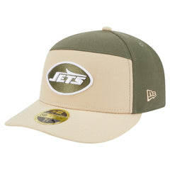 New York Jets New Era Two-Tone Color Pack Split Panel 59FIFTY Fitted Hat Light Beige/Olive | NFL
