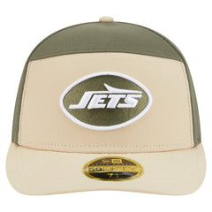 New York Jets New Era Two-Tone Color Pack Split Panel 59FIFTY Fitted Hat Light Beige/Olive | NFL