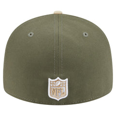 New York Jets New Era Two-Tone Color Pack Split Panel 59FIFTY Fitted Hat Light Beige/Olive | NFL