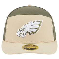 Philadelphia Eagles New Era Two-Tone Color Pack Split Panel 59FIFTY Fitted Hat Light Beige/Olive | NFL