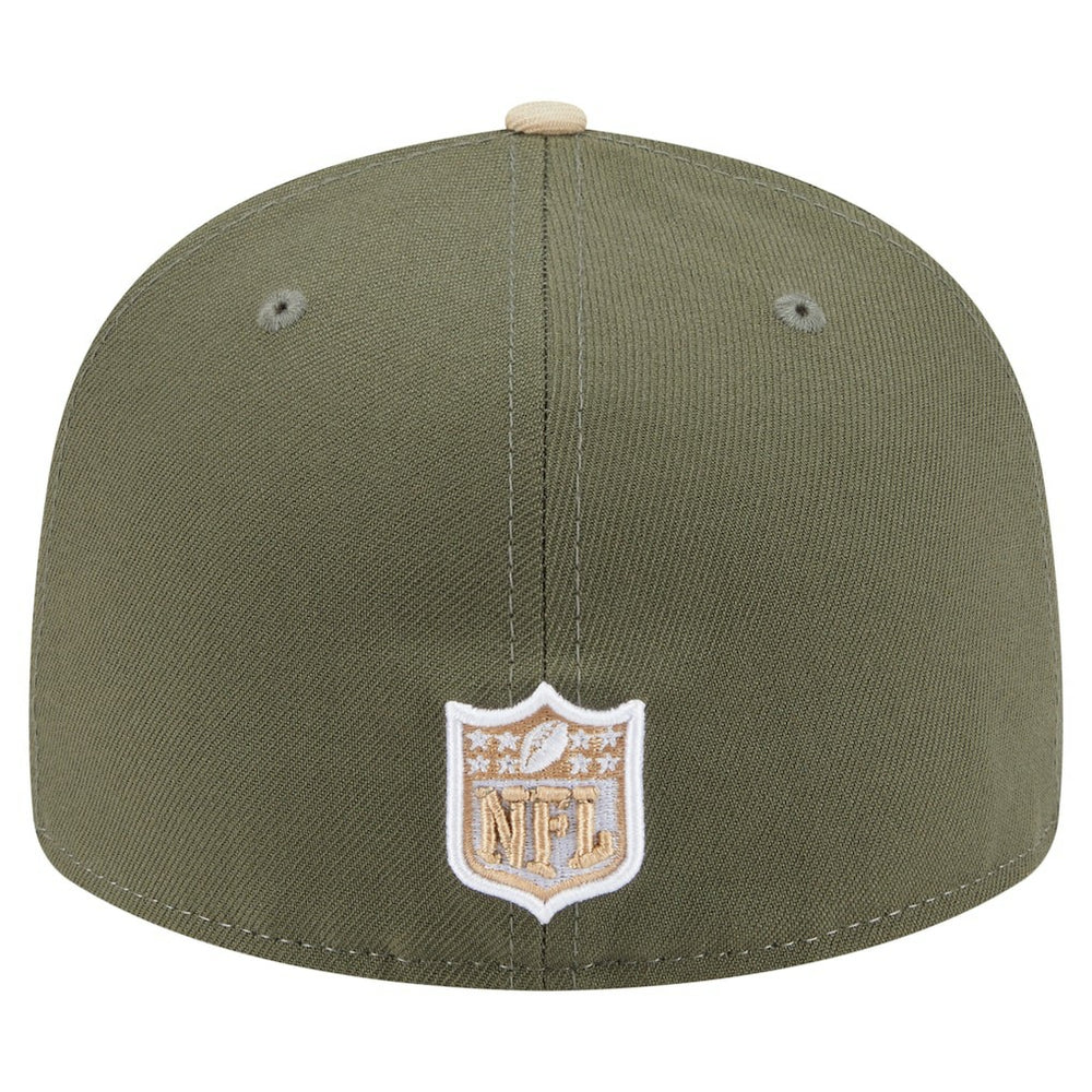Philadelphia Eagles New Era Two-Tone Color Pack Split Panel 59FIFTY Fitted Hat Light Beige/Olive | NFL