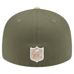 Philadelphia Eagles New Era Two-Tone Color Pack Split Panel 59FIFTY Fitted Hat Light Beige/Olive | NFL