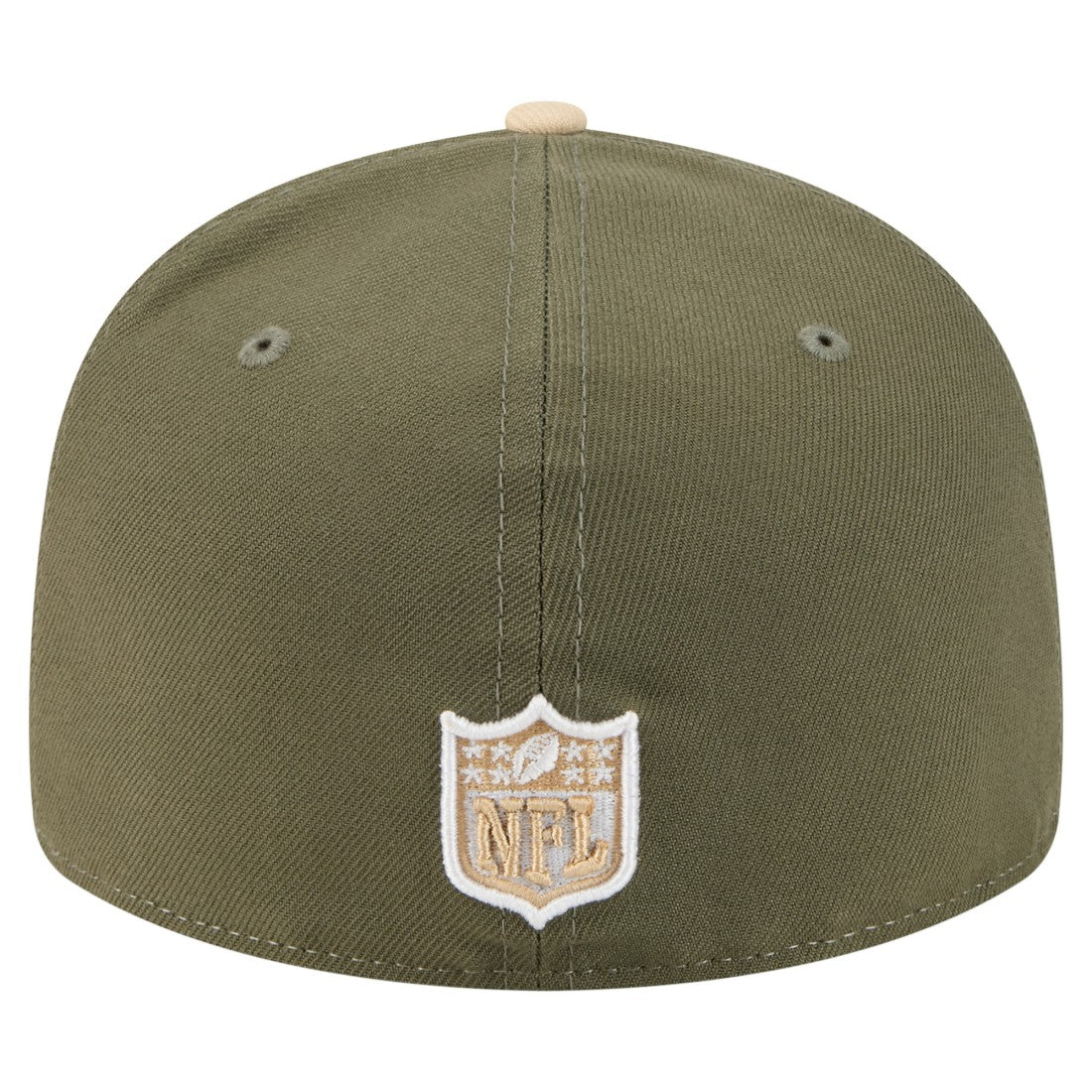 Green Bay Packers New Era Two-Tone Color Pack Split Panel 59FIFTY Fitted Hat Light Beige/Olive | NFL